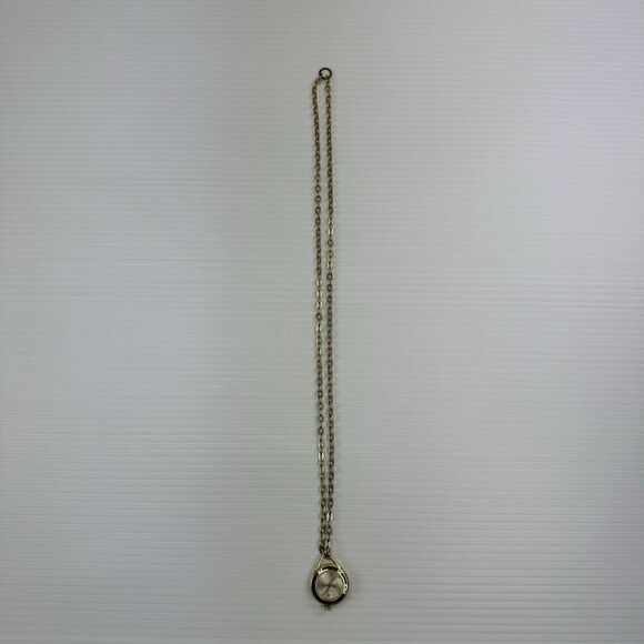 Vintage Endura Pendant Watch Gold Tone With Necklace UNTESTED - Picture 2 of 9